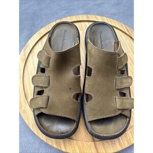 Hammacher Schlemmer Walk on Air Sandals Womens Size US 9 EU 39 Brown Comfort